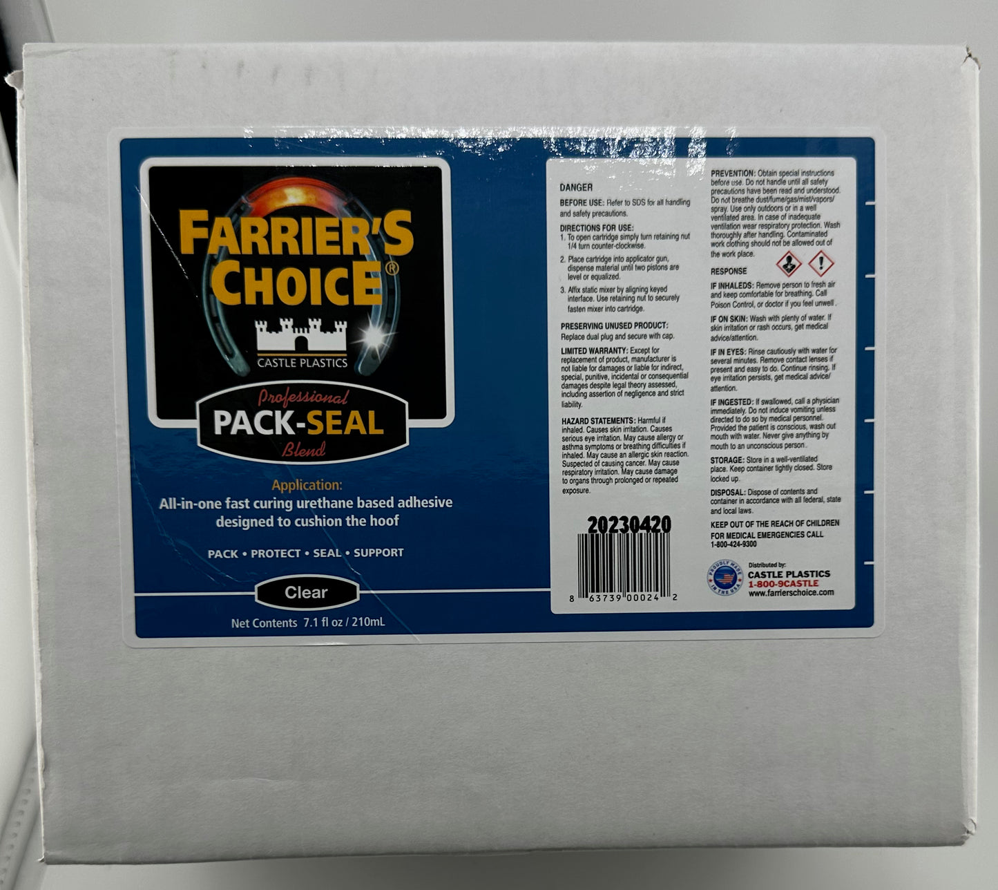 Adhesivo para sellar paquetes Farrier's Choice