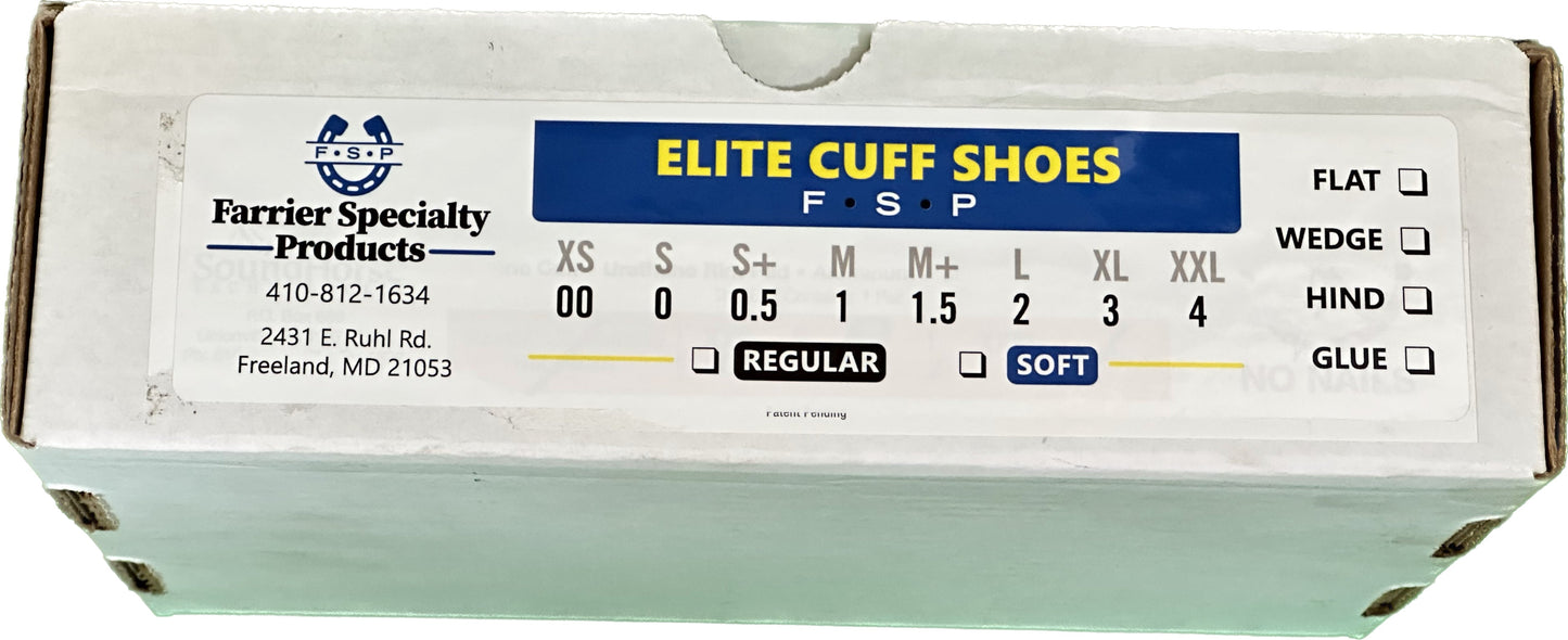 FSP Elite Cuff Shoes - Hind Hooves w/ installation supplies